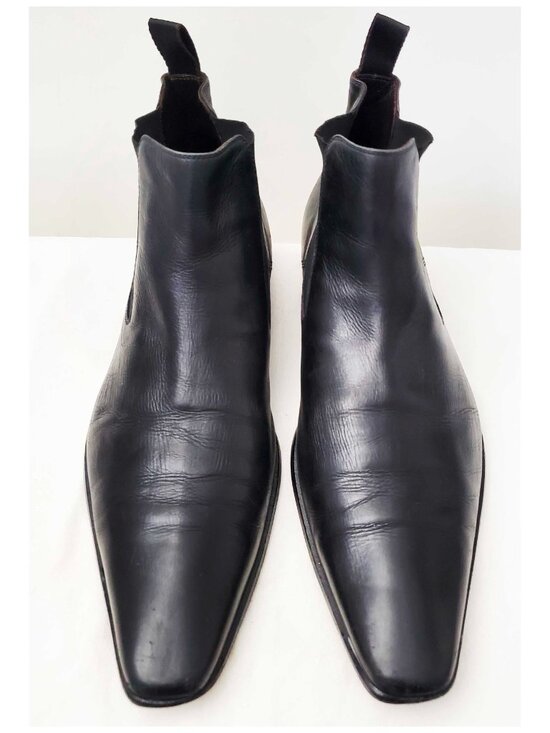 AVC by Adriana V. Campanile Men\'s Black Leather Chelsea Boots Shoes 44 US 10.5 main image 8